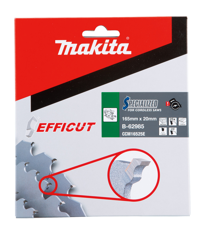 Makita Circular Saw Blade - Efficut - 136mm x 20mm x 25th - E-12108