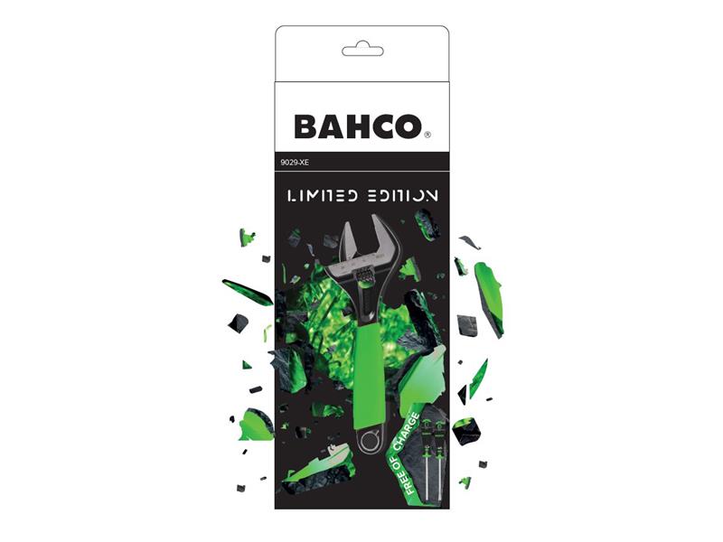 Bahco BAH9029GTP Green ERGO Adjustable Wrench 170mm + 2 Free Screwdrivers