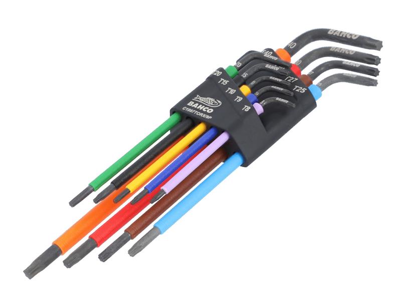 Bahco BAHC1997TX9P 9pc Long TORX Coloured L-Key Set