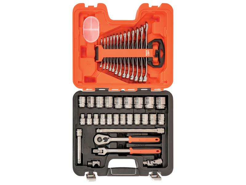 Bahco S400 Socket &amp; Spanner Set of 40 Metric 1/2in Drive