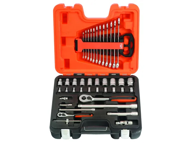 Bahco S410 Socket & Spanner Set of 41 Pieces 1/4in & 1/2in Square Drive Socket Set