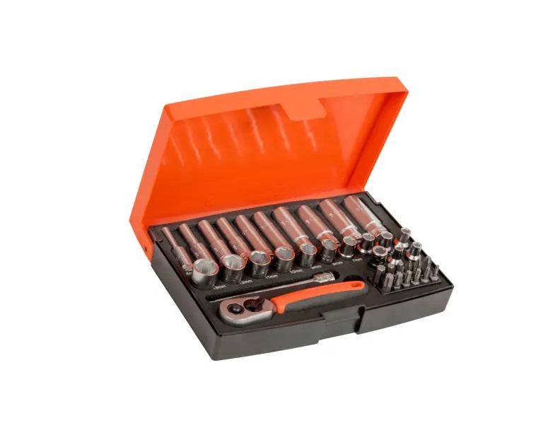 Bahco BAHSL25L 37pc Metric 1/4in Deep Driver Socket &amp; Screwdriver Set