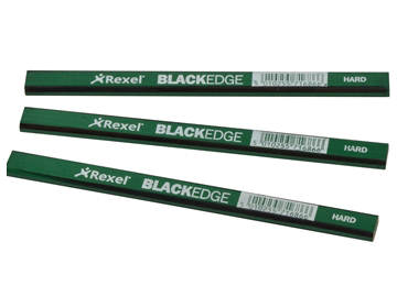 Rexel Blackedge Carpenters Pencils - Green / Hard 34332