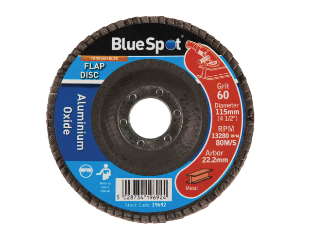 Blue Spot Sanding Flap Disc 115mm (4.1/2in) 60 Grit