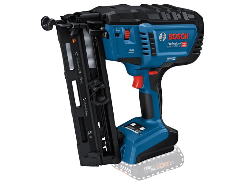 Bosch GNH18V-64-2M BL 16ga Finish Nailer Bare BSH601482000