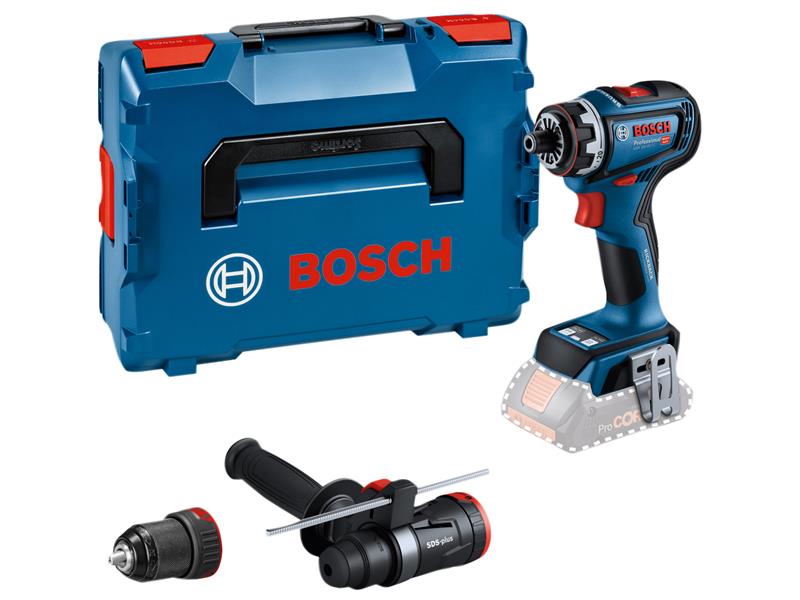 Bosch GSR 18V-90 FC Pro FlexiClick Drill Driver + 2 Attachments in Case 18V Bare Unit BSH6019K6204