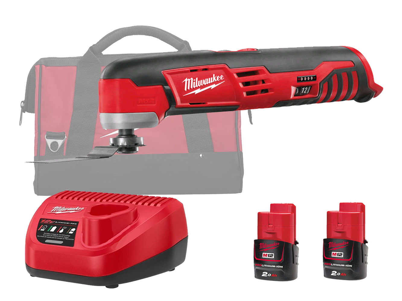 Milwaukee C12MT 12V Multi-Function Tool Sub Compact - 2.0Ah Pack