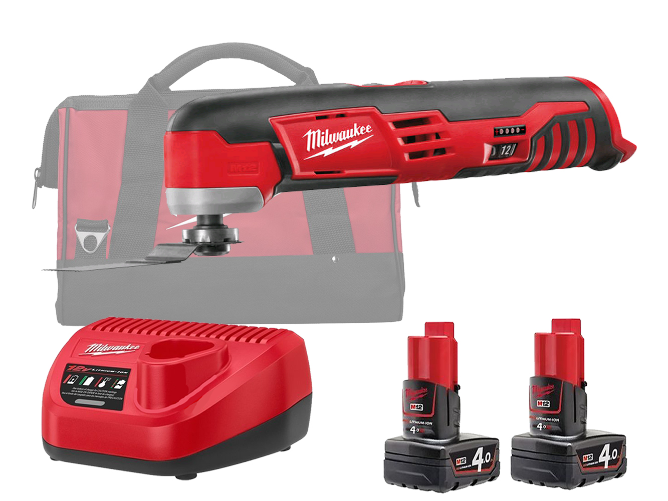 Milwaukee C12MT 12V Multi-Function Tool Sub Compact - 4.0Ah Pack