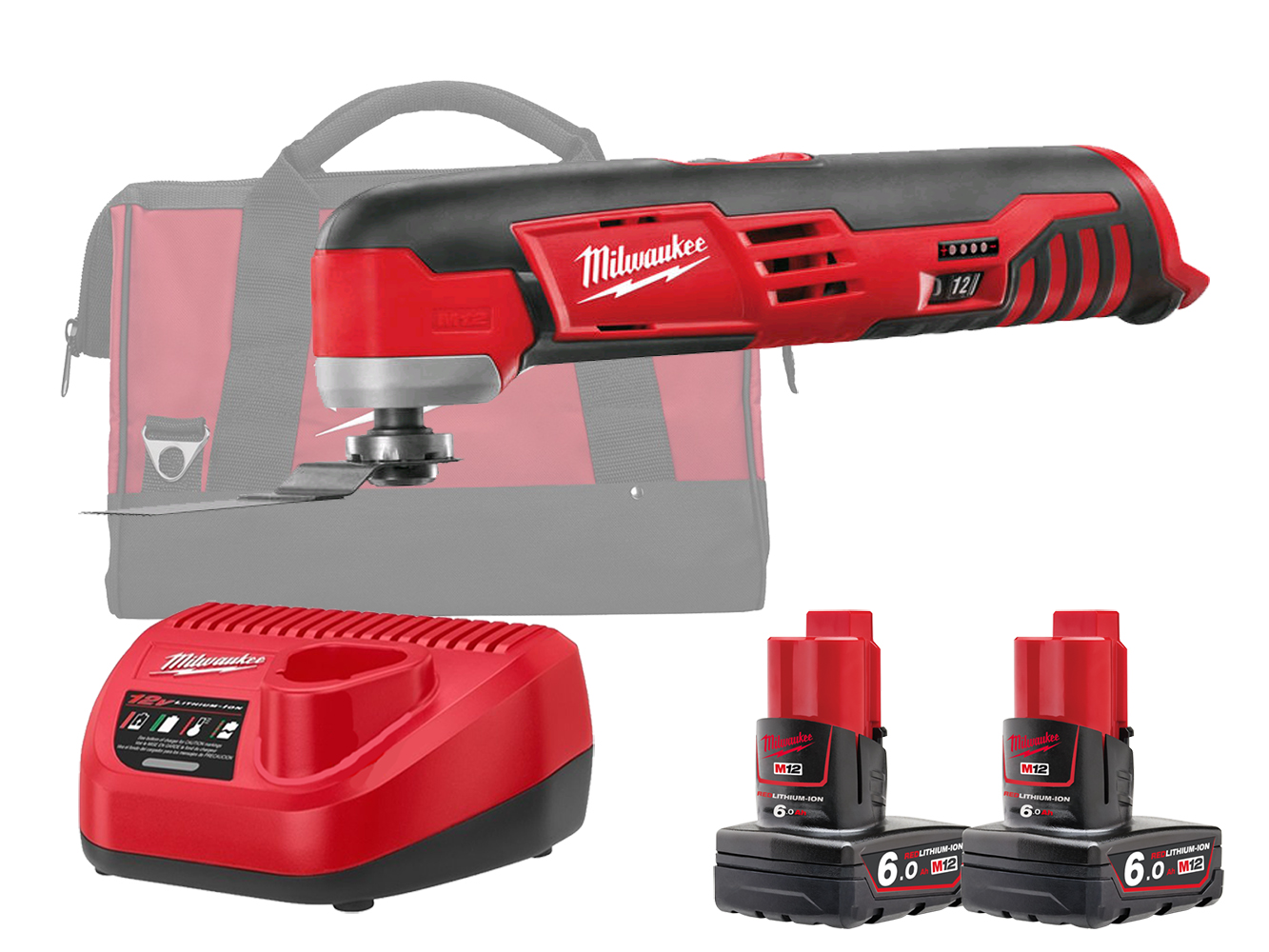 Milwaukee C12MT 12V Multi-Function Tool Sub Compact - 6.0Ah Pack