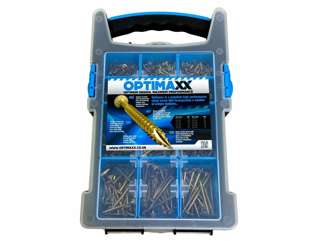 Optimaxx 290C Assorted Screw Set &amp; Selecta Case