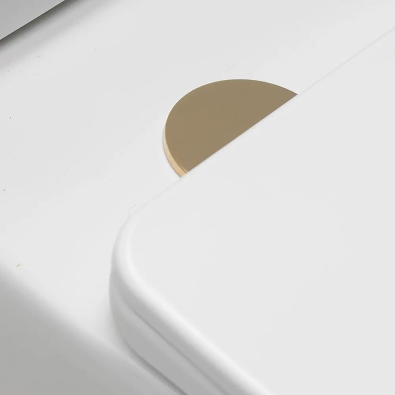 WC SEAT FIXING COVER CAPS (PAIR) BRUSHED BRASS CAPS-BB