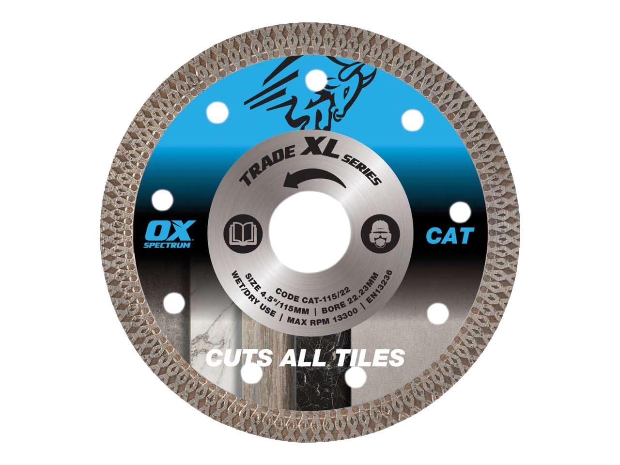 OX Trade XL - Cuts All Tiles Diamond Blade - 115/22.23mm