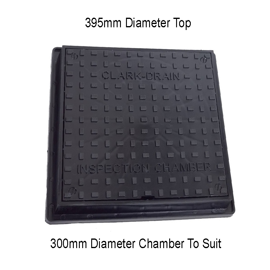 Clark Drain CD300 Solid Top Cover &amp; Frame 300mm Square