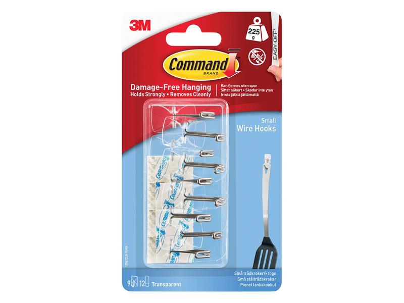 Command Clear Wire Hooks Value Pack (Pack 9) COM17067CLR9