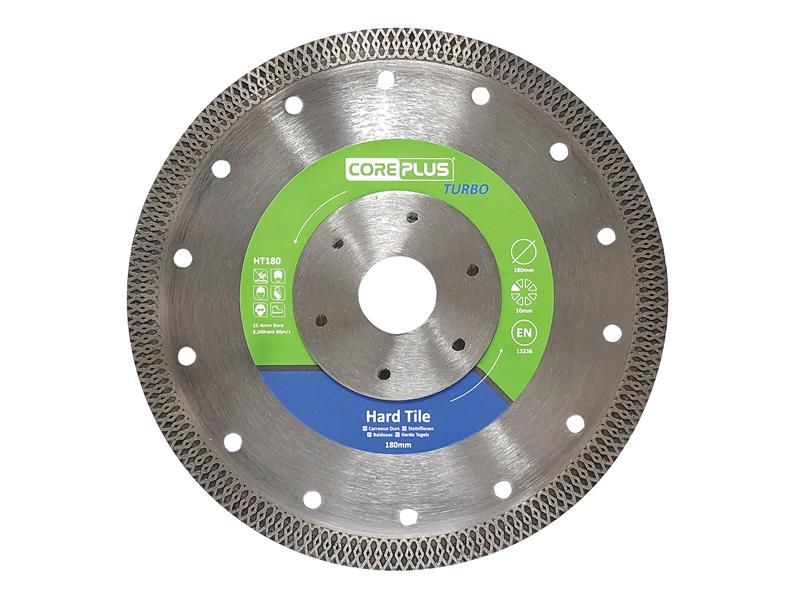 CorePlus HT180 Hard Tile Turbo Diamond Blade 180mm CORDBHT180