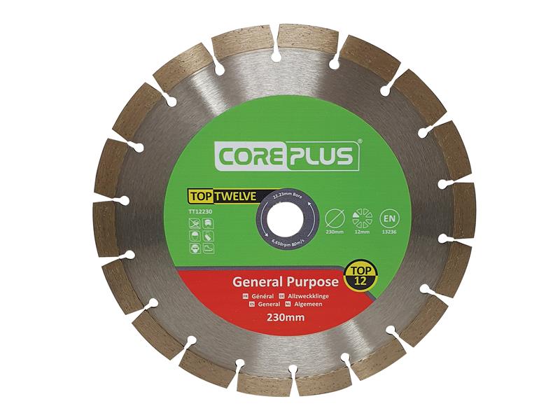 CorePlus Top Twelve General Purpose Diamond Blade 230mm CORDBTT12230