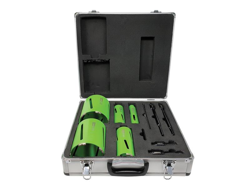 CorePlus DCDKIT11 Diamond Dry Core Drill Bit Set, 11 Piece CORDCDKIT11