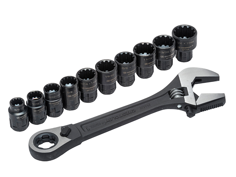 Crescent - 11 Piece Adj Wrench & Spline Socket Set - CRECPTAW8