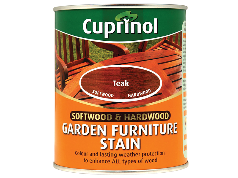 Cuprinol Softwood &amp; Hardwood Garden Furniture Stain Teak 750ml CUPGFST750