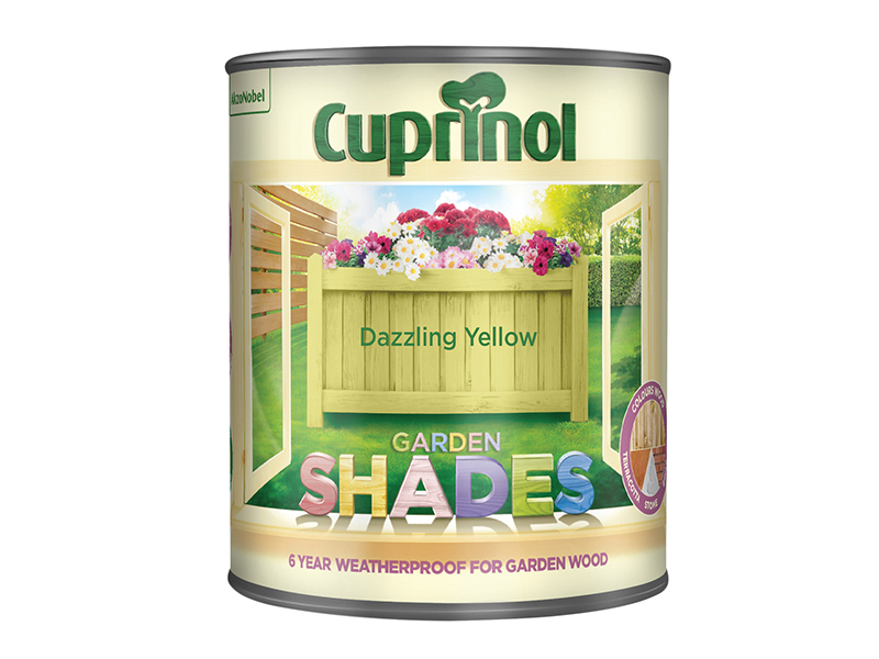 Cuprinol Garden Shades Dazzling Yellow 1 litre CUPGSDAZ1L