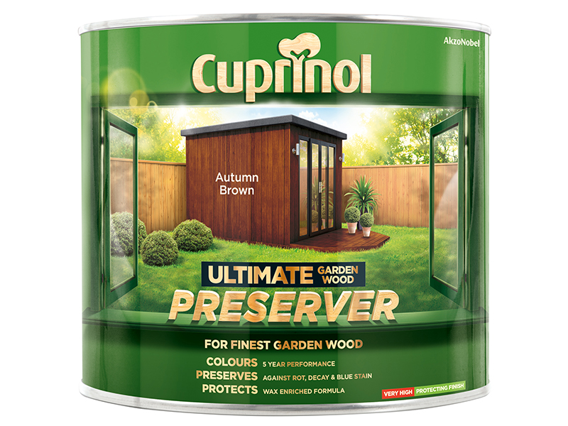Cuprinol Ultimate Garden Wood Preserver Autumn Brown 1 litre CUPGWPREAB1L