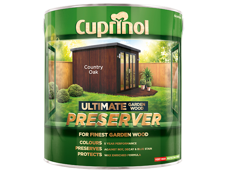 Cuprinol Ultimate Garden Wood Preserver Country Oak 4 litre CUPGWPRECO4L