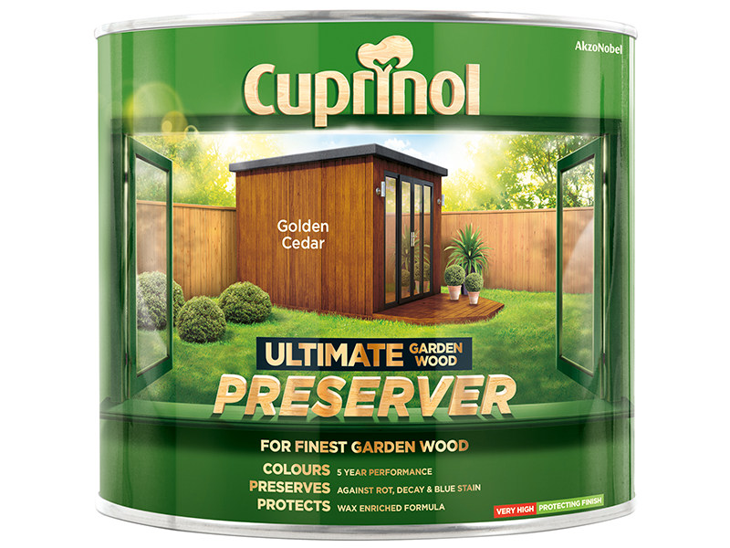 Cuprinol Ultimate Garden Wood Preserver Golden Cedar 1 litre CUPGWPREGC1L