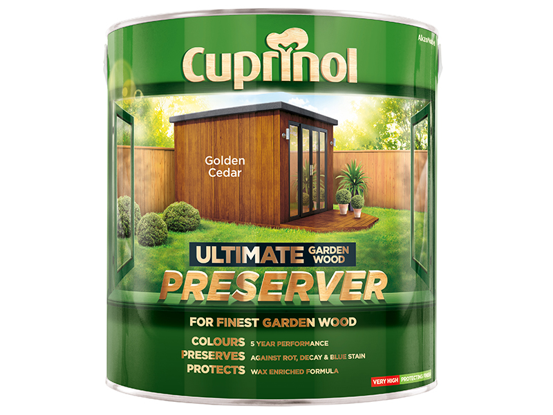 Cuprinol Ultimate Garden Wood Preserver Golden Cedar 4 litre CUPGWPREGC4L