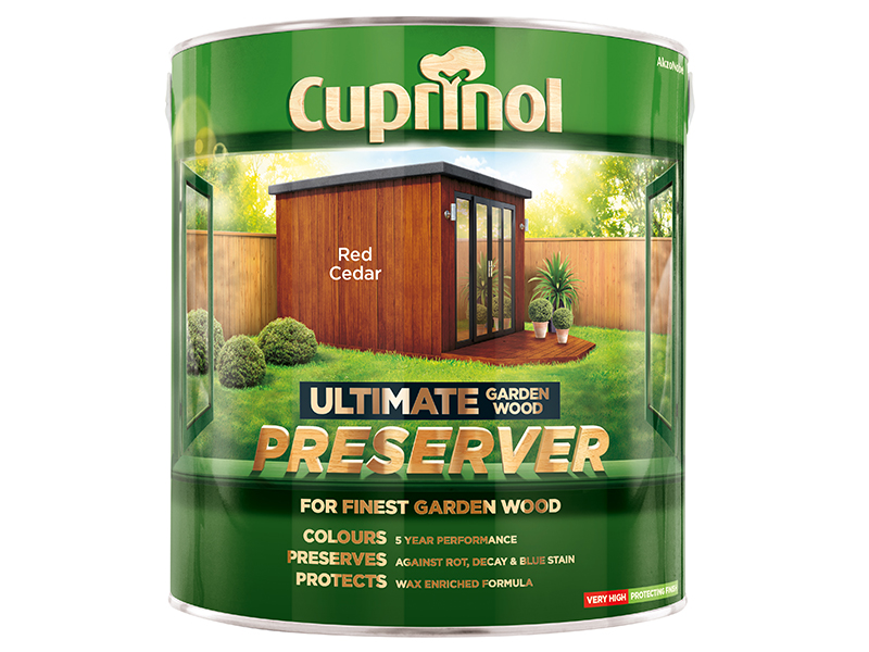 Cuprinol Ultimate Garden Wood Preserver Red Cedar 4 litre CUPGWPRERC4L