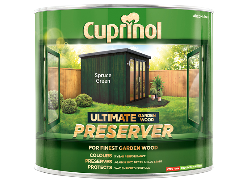 Cuprinol Ultimate Garden Wood Preserver Spruce Green 1 litre CUPGWPRESG1L
