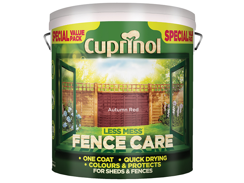 Cuprinol Less Mess Fence Care Autumn Red 6 litre CUPLMFCAR6L
