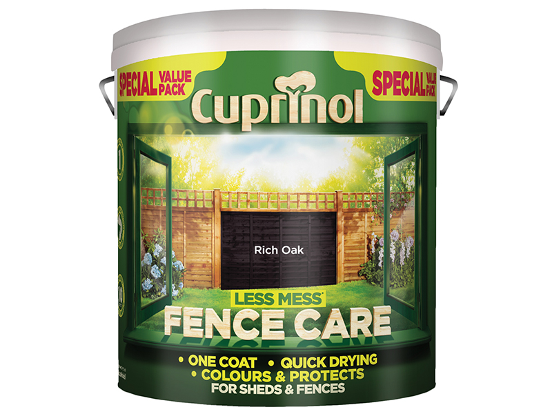 Cuprinol Less Mess Fence Care Rich Oak 6 litre CUPLMFCRO6L