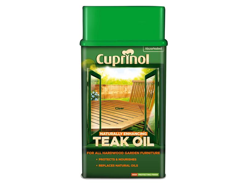 Cuprinol Naturally Enhancing Teak Oil Clear 1 litre CUPNETO1L
