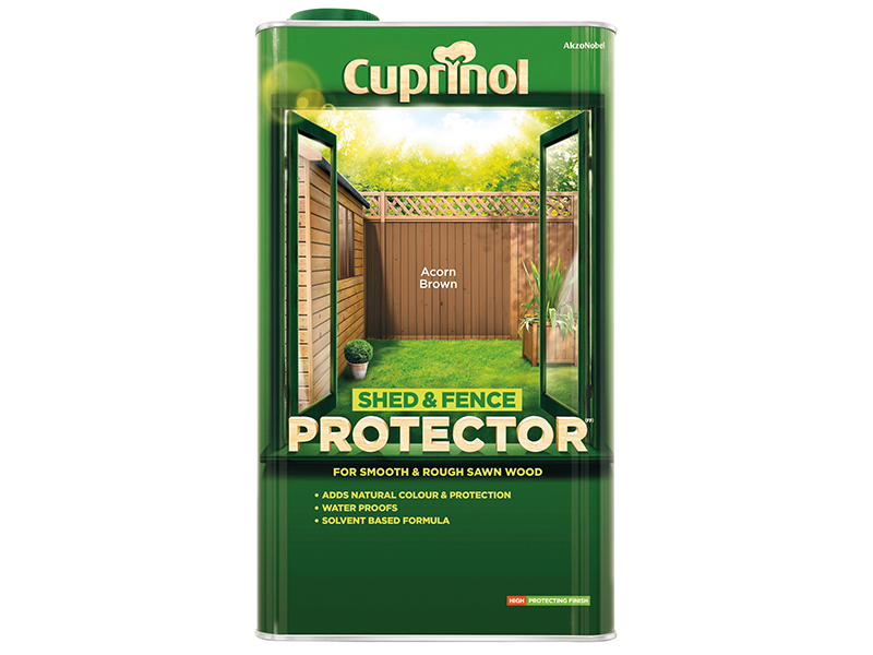 Cuprinol Shed &amp; Fence Protector Acorn Brown 5 litre CUPSFAB5L