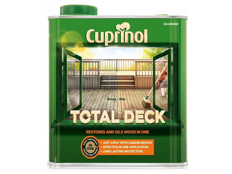 Cuprinol Total Deck Restore &amp; Oil Wood Clear 2.5 litre CUPTDC25L