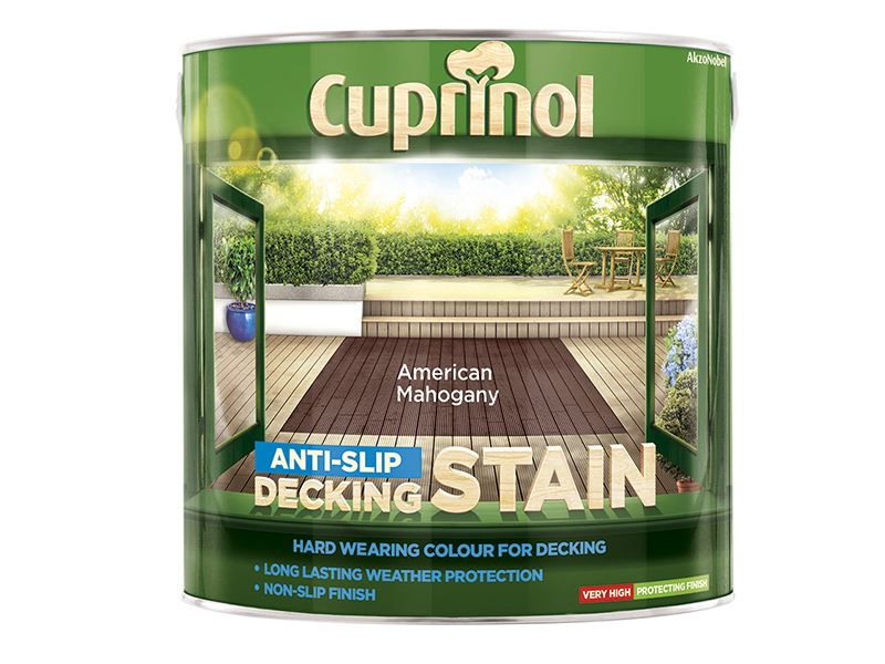 Cuprinol Anti-Slip Decking Stain American Mahogany 2.5 litre CUPUTDSAM25L