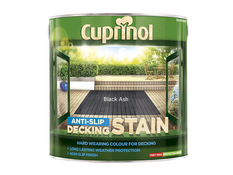 Cuprinol Anti-Slip Decking Stain Black Ash 2.5 litre CUPUTDSBA25L