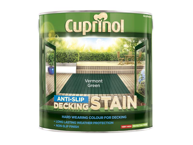 Cuprinol Anti-Slip Decking Stain Vermont Green 2.5 litre CUPUTDSVG25L