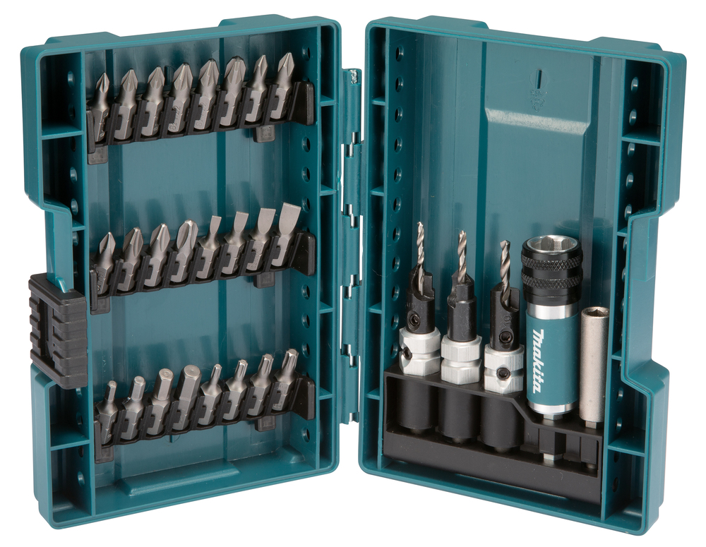 Makita 28 Piece Quad Flip Driver Pro &amp; Bit Set Case - P-70552 / D-73477