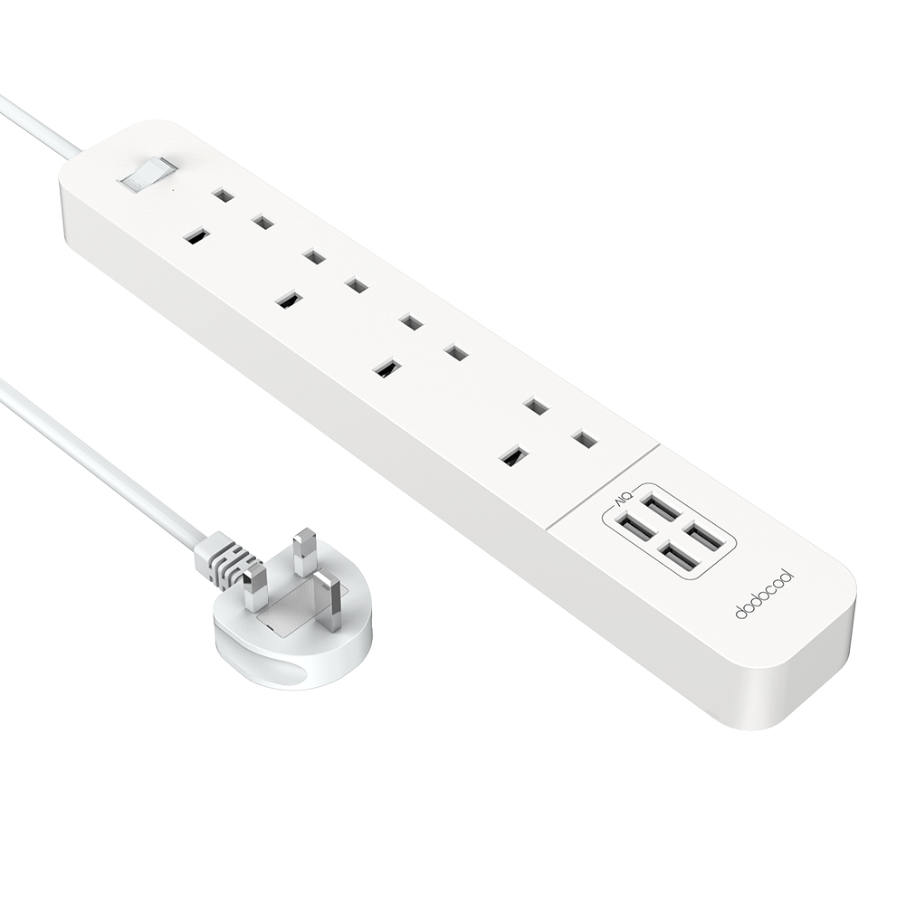 Dodocool DC44 4-Oultet Surge Protector &amp; 4 Usb Charger