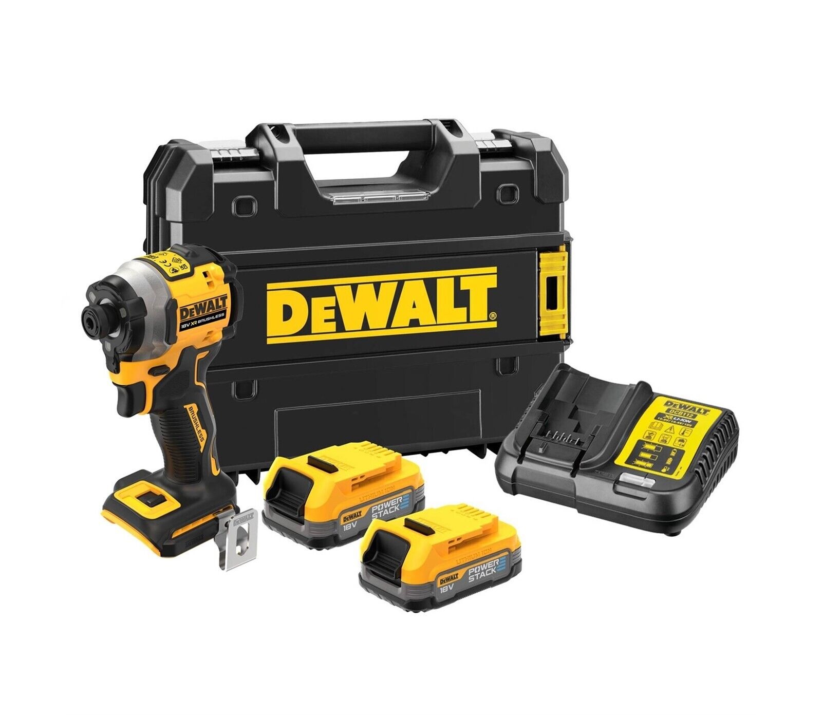 Dewalt 18v XR Brushless Compact Impact Driver - DCF850E2T - 1.7ah