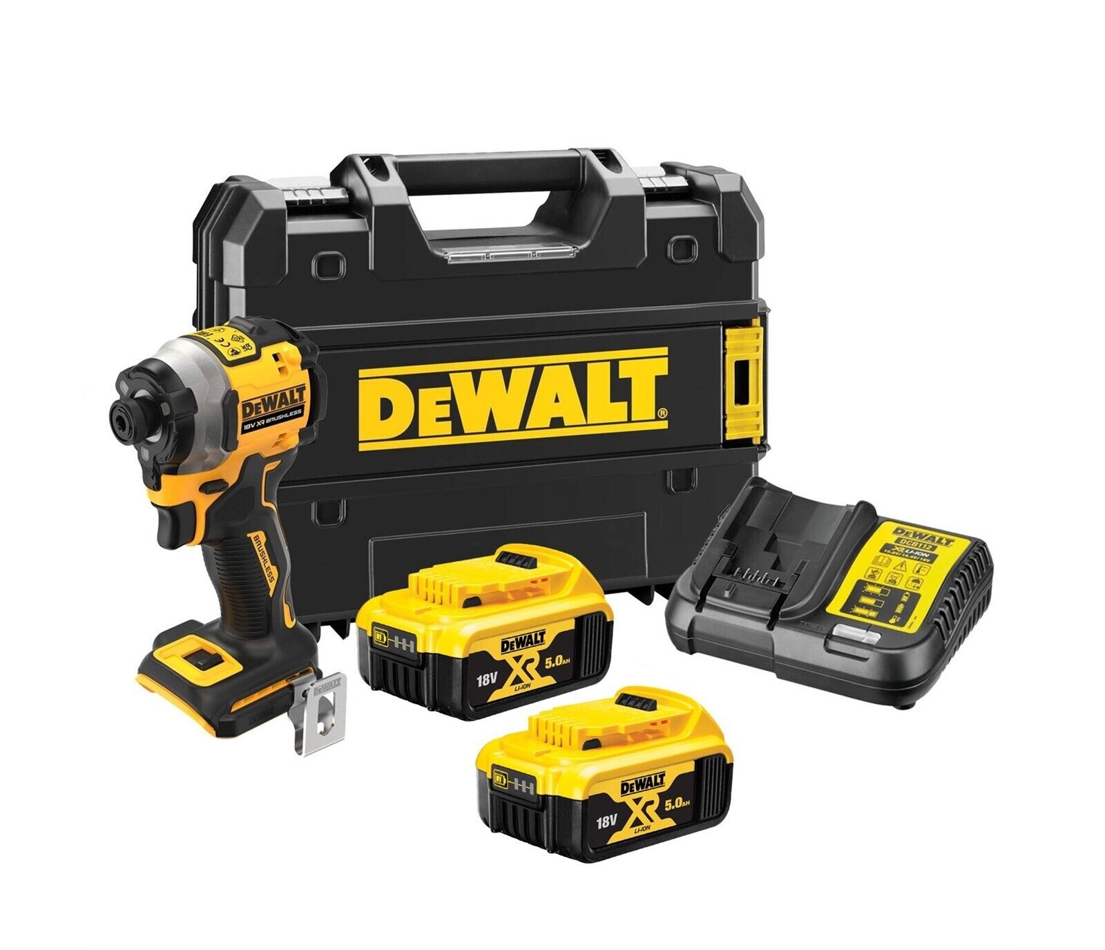 Dewalt 18v XR Brushless Compact Impact Driver - DCF850P2T - 5.0ah