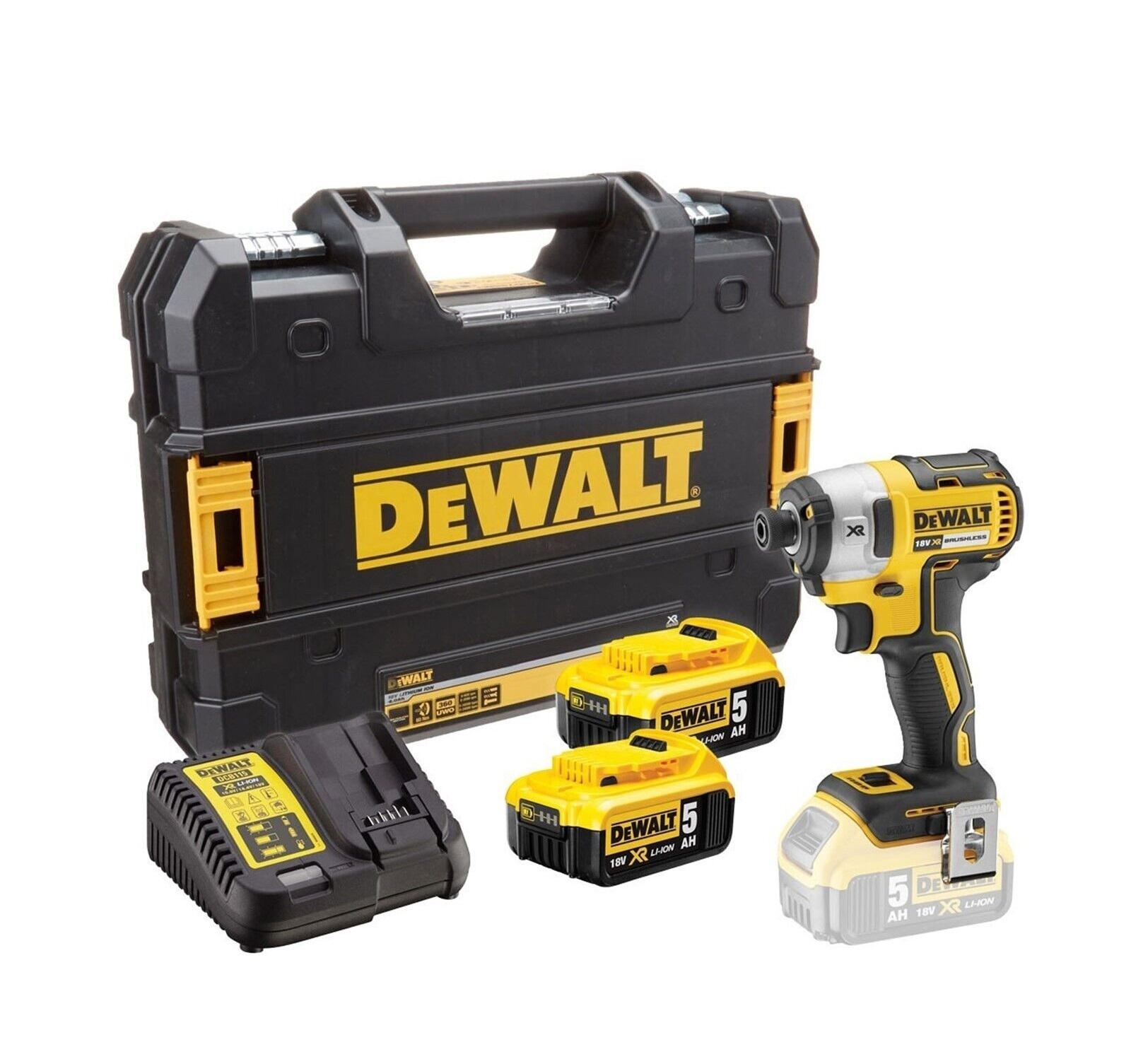 Dewalt DCF887P2 18V Xr Brushless 3 Speed Impact Driver - 5.0ah Pack