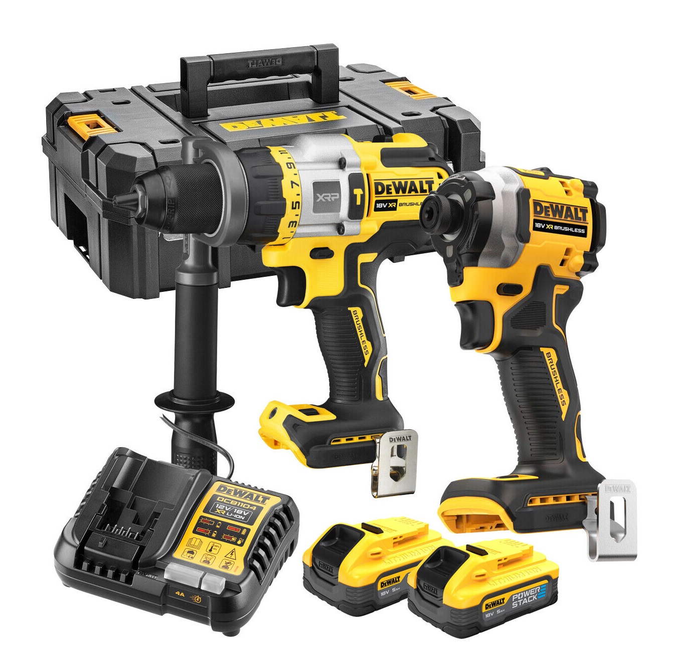 Dewalt 18v XR Brushless XRP Heavy-Duty Combi Drill &amp; Impact - DCK2052H2T