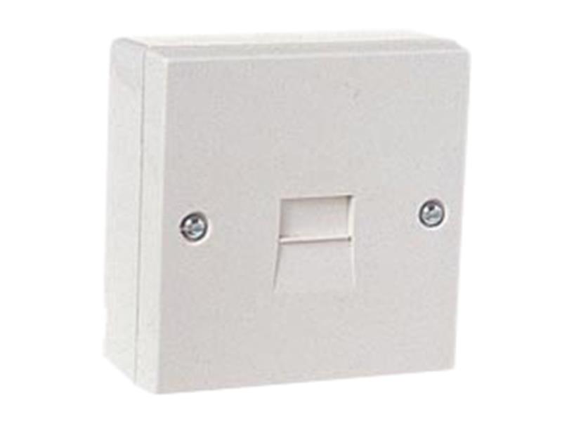 Dencon Telephone Socket 1 Way White DCN7201
