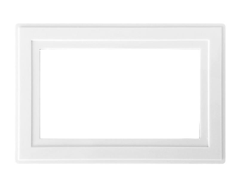 Dencon White Finger Plate 2-Gang DCN88062NB