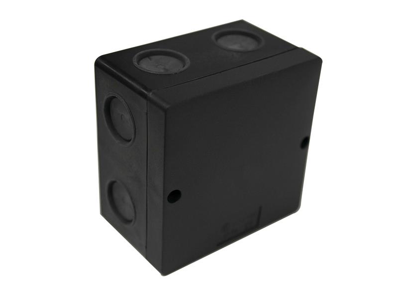 Dencon IP66 Junction Box Black 100 x 100mm DCNJB100B