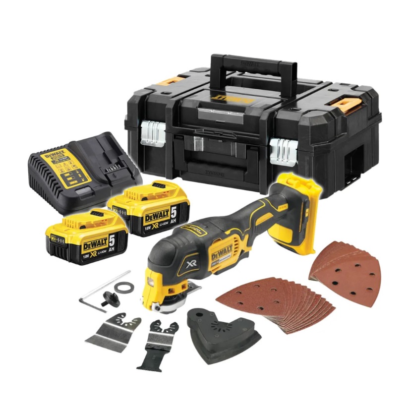 Dewalt 18v XR Brushless Quick Release Multi Tool - DCS355P2 - 5.0Ah Pack