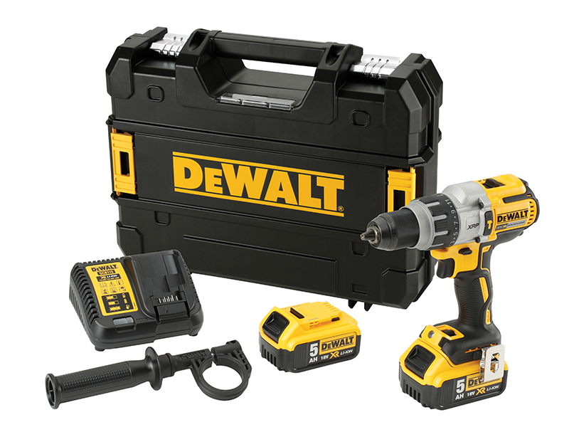 Dewalt DCD996P2 18v XR HD Brushless 3-Speed Combi Drill - 5.0ah Pack