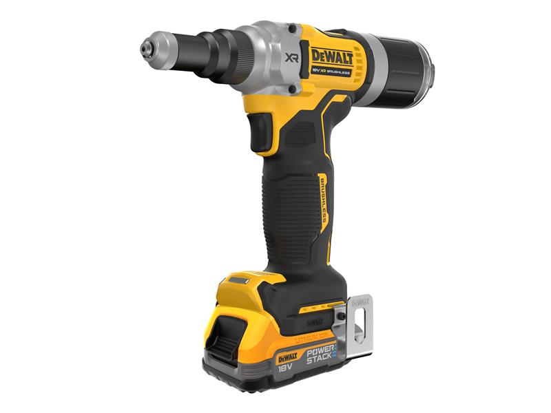 DeWALT Power Tools DCF414E2T XR 1/4in Brushless Riveter 2 x 1.7Ah POWERSTACK Li-ion DEWDCF414E2T